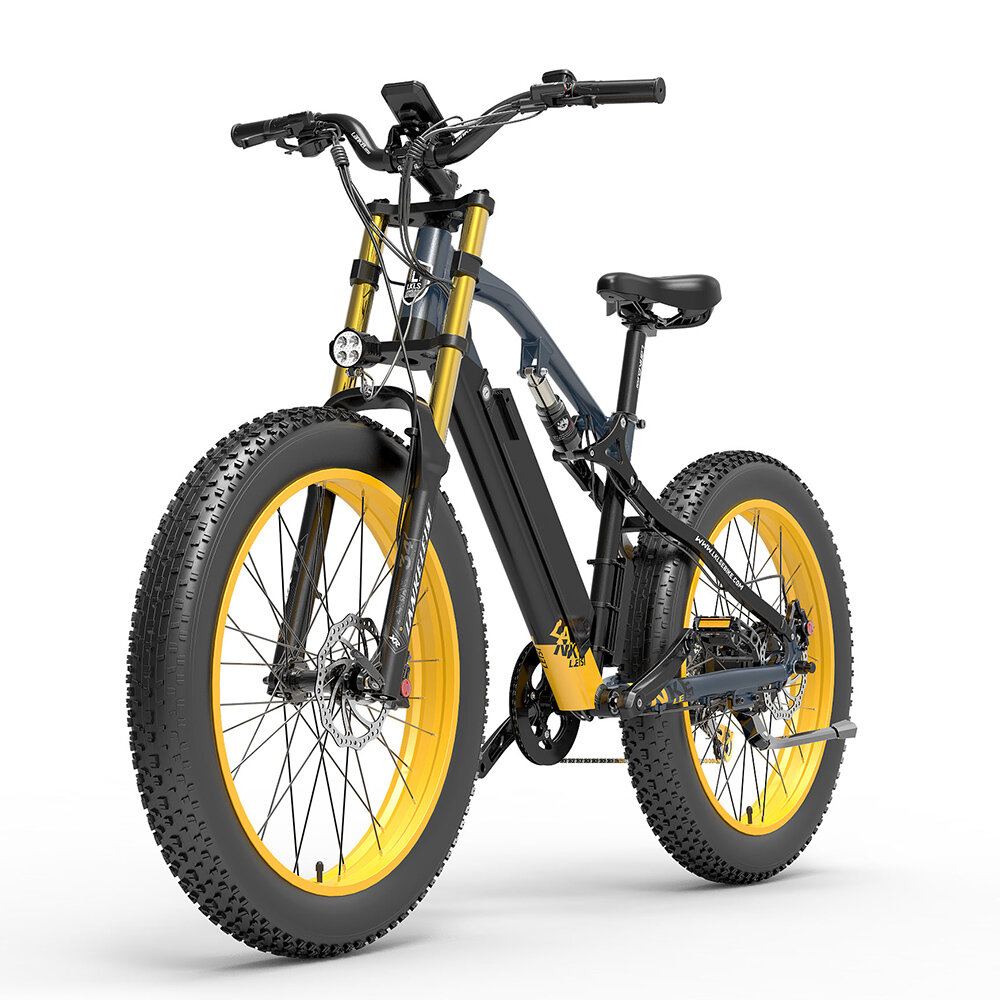 [EU DIRECT] LANKELEISI RV700 16Ah 48V 1000W Mid Motor Electric Bicycle 26inch 42Km/h Top Speed 130km Mileage Range Max L
