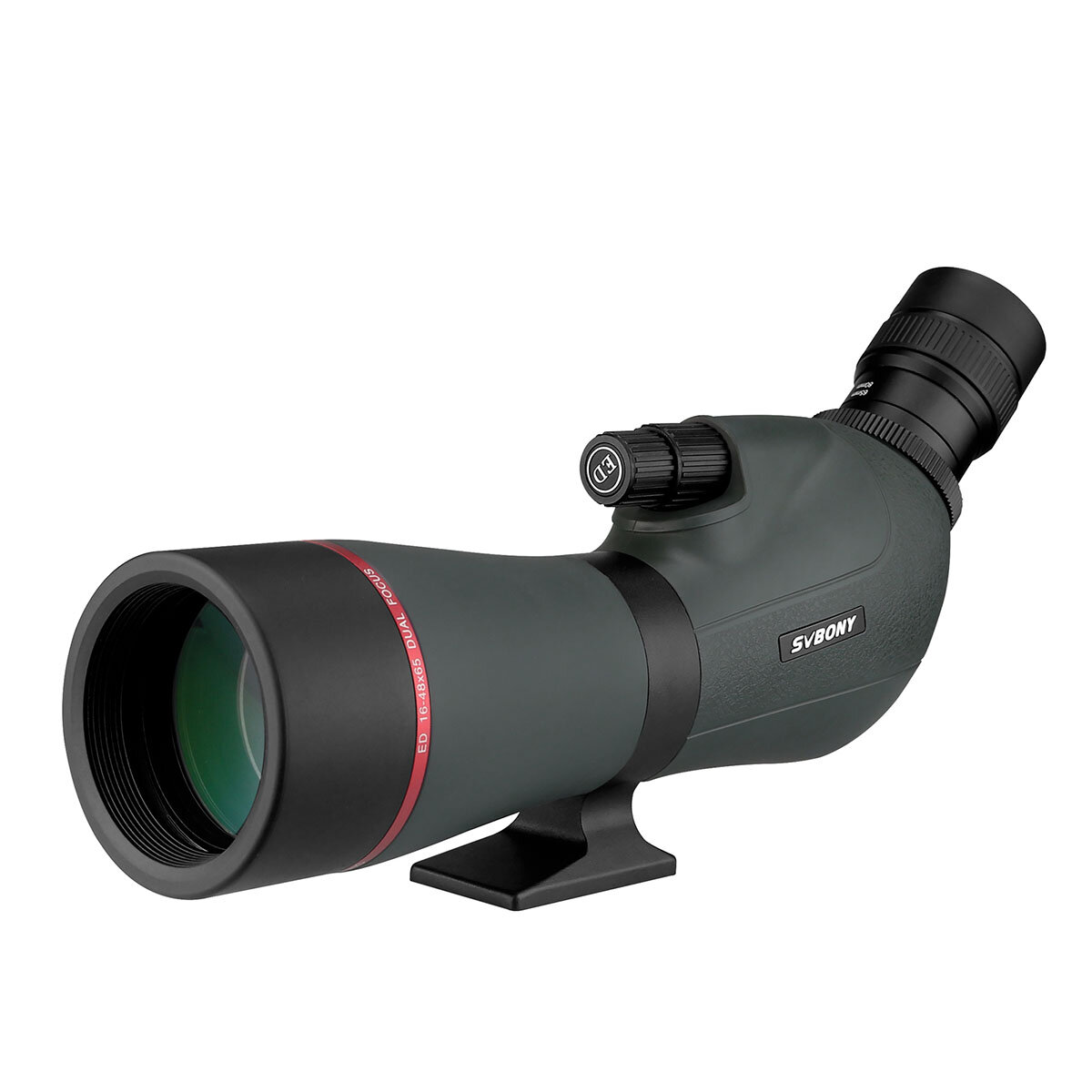 Reflektorový dalekohľad SVBONY SV406P 16-48x65 s dvojitou rýchlosťou zaostrovania ED, HD monokulárny, vodotesný a proti hmle pre vonkajšie fotenie, kemping a lov.