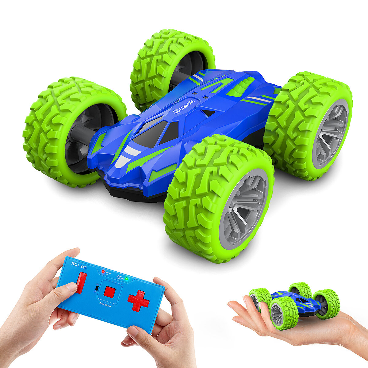 Στα 6.49 € από αποθήκη Κίνας | Eachine EC07 RC Car 2.4G 4CH Stunt Drift Deformation Remote Control Rock Crawler Roll Flip Kids Robot Auto Toy