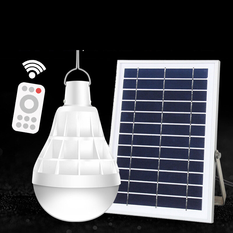 80/150W Solar LED Bulb Light 5 Modes Remote Control USB Rechargeable Emergency Light Night Light Outdoor Camping Fishing