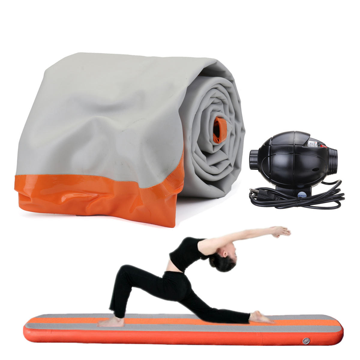 118x16x6-Zoll aufblasbare GYM Air Track Mat Airtrack Gymnastikmatte für Training und Turnen mit Pumpe