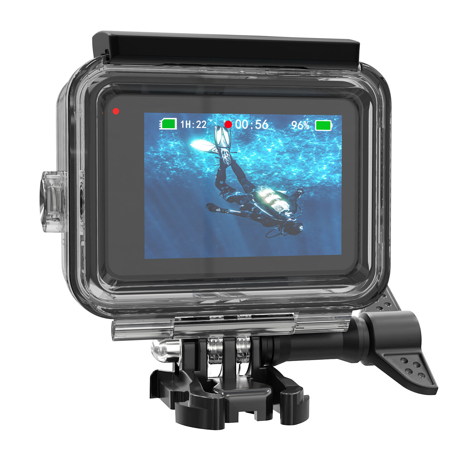 Sheingka 60m防水Soft GoProヒーロー8保護シェルブラック水中Soft Goprohero 8スポーツカメラ用ケースカバー