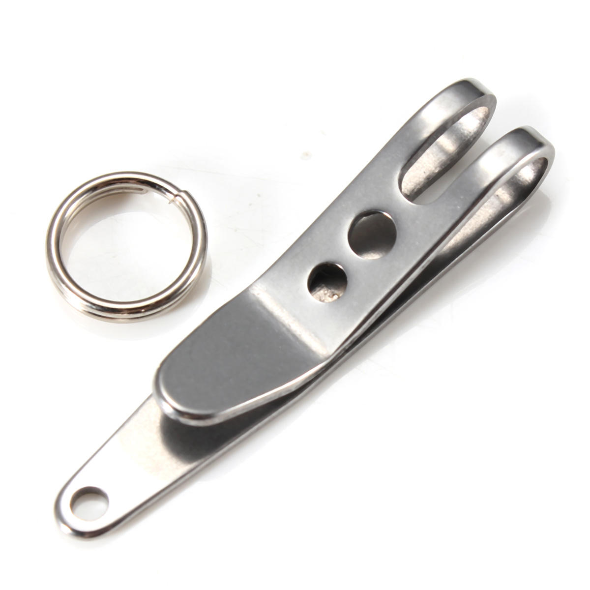

Xtools EDC Mini Clip Flashlight Clip Money Cash Holder Key Chain Clip With Ring