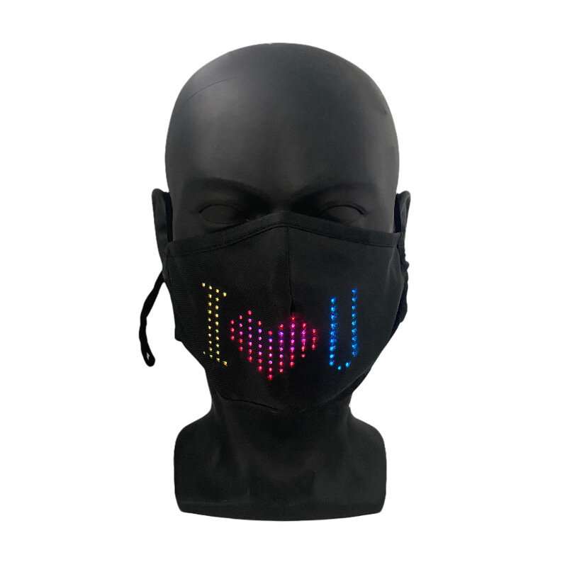 

EL Luminous Mask APP Control Full-color Display Mask Personalized Ice Silk Mask Atmosphere Props