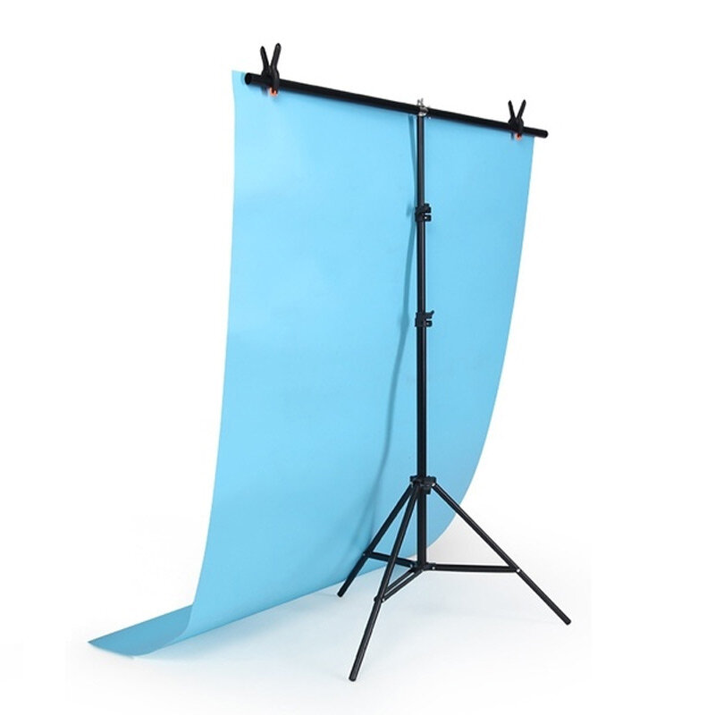

2x1m 2x1.5m 2x2m T-Shape Photography Backdrop Stand Adjustable Photo Background Tripod Stand with 4 Tight Clamps for Stu