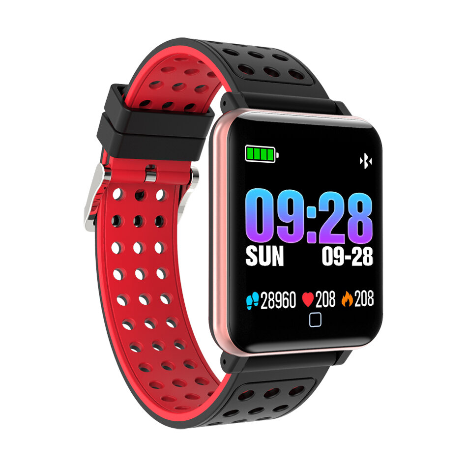 

XANES® M19 1.3'' IPS Color Screen IP67 Waterproof Smart Watch Heart Rate Monitor Call Reject Fitness Exercise Sports Bra