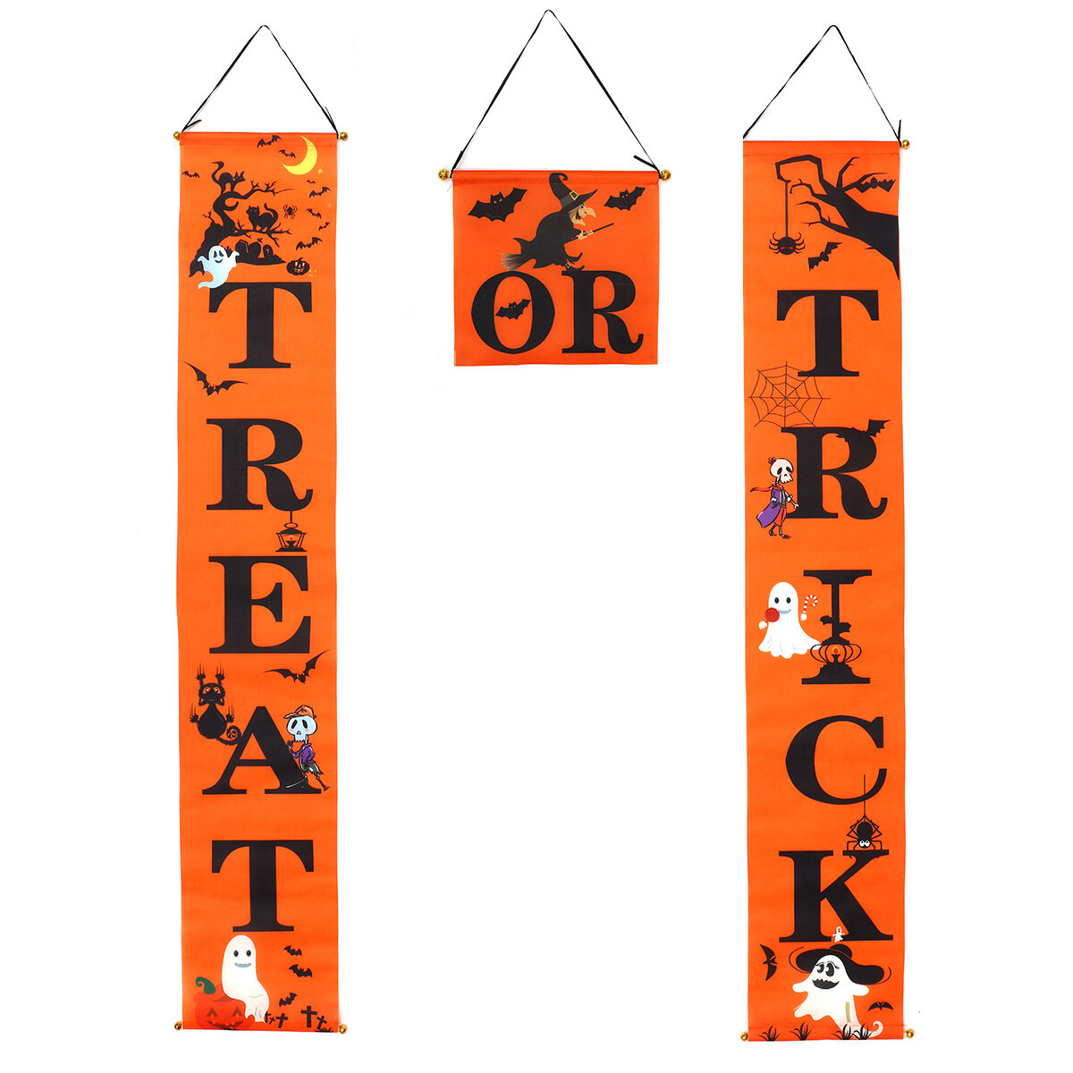3 stuks Halloween Opknoping Banner Muurtattoo Deur Veranda Teken Banner Halloween Decoratie Indoor O