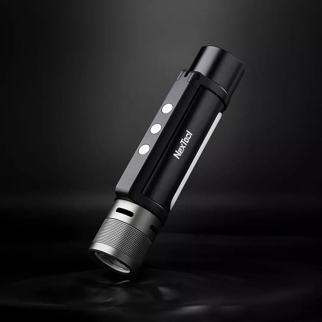 Στα €21.04 από αποθήκη Τσεχίας | NEXTOOL 6 in 1 1000lm Dual light Zoomable Alarm Flashlight USB C Rechargeable Mobile Power Bank Magnetic Camping Work Light