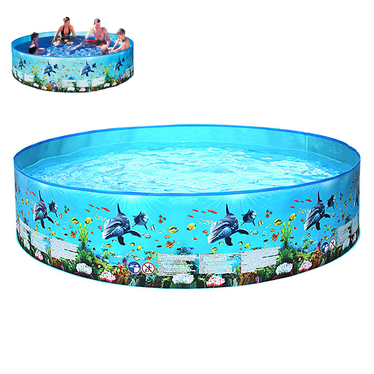 183/244x38cm No Need Inflatable Swimming Pool Summer Holiday Children Paddling Pools Beach Family Ga