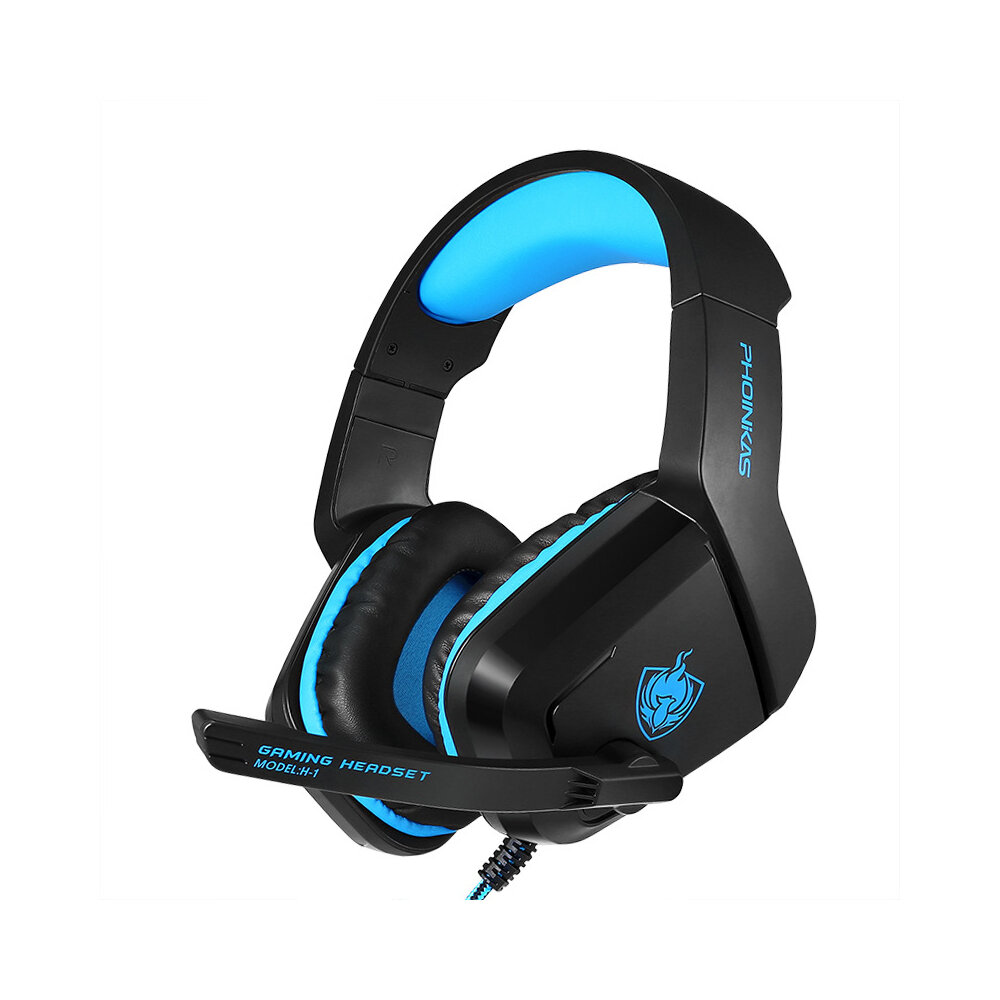 PHOINIKAS H-1 Gaming Headset 40MM Drive Unit Comfortable design Stereo sound 120° rotating microphone 3.5MM Audio Plug