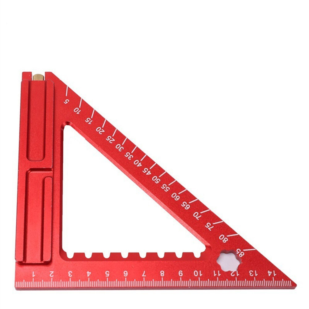 best price,140mm,aluminum,alloy,triangle,ruler,double,sided,with,needle,discount