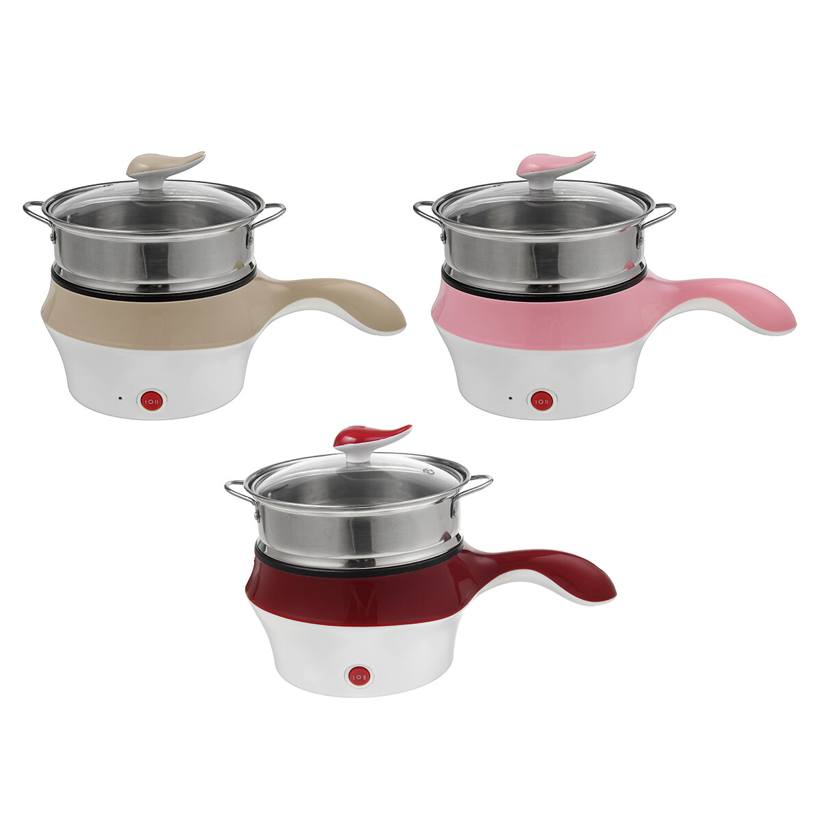 300W 220V Multifunction Cooker Non Sticky Pan Fried Steam Double-Layer Cooker Mini Electric Pot Pan 
