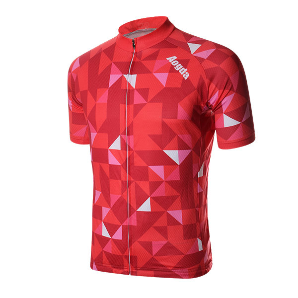 Mens Cycling Jersey MTB Bicycle Cycling Short Sleeve Elasticity Polyester Breathable Quick Dry