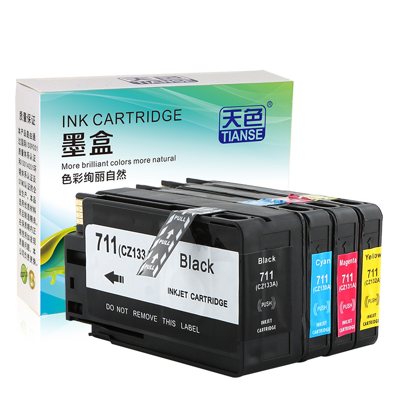 TIANSE HP711 711 inktcartridge voor HP Designjet T120 T520 voor CZ133A CZ130A CZ131A CZ132A printeri