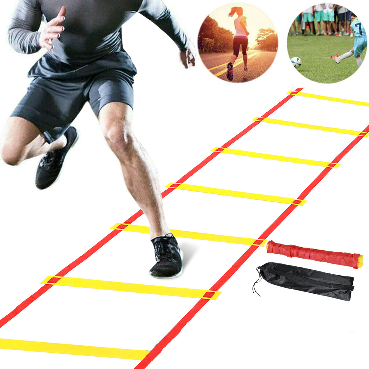 

8M 21 Rung Football Speed Training Ladder Dynamic Flexibility Training Ladder Fitness Equipment