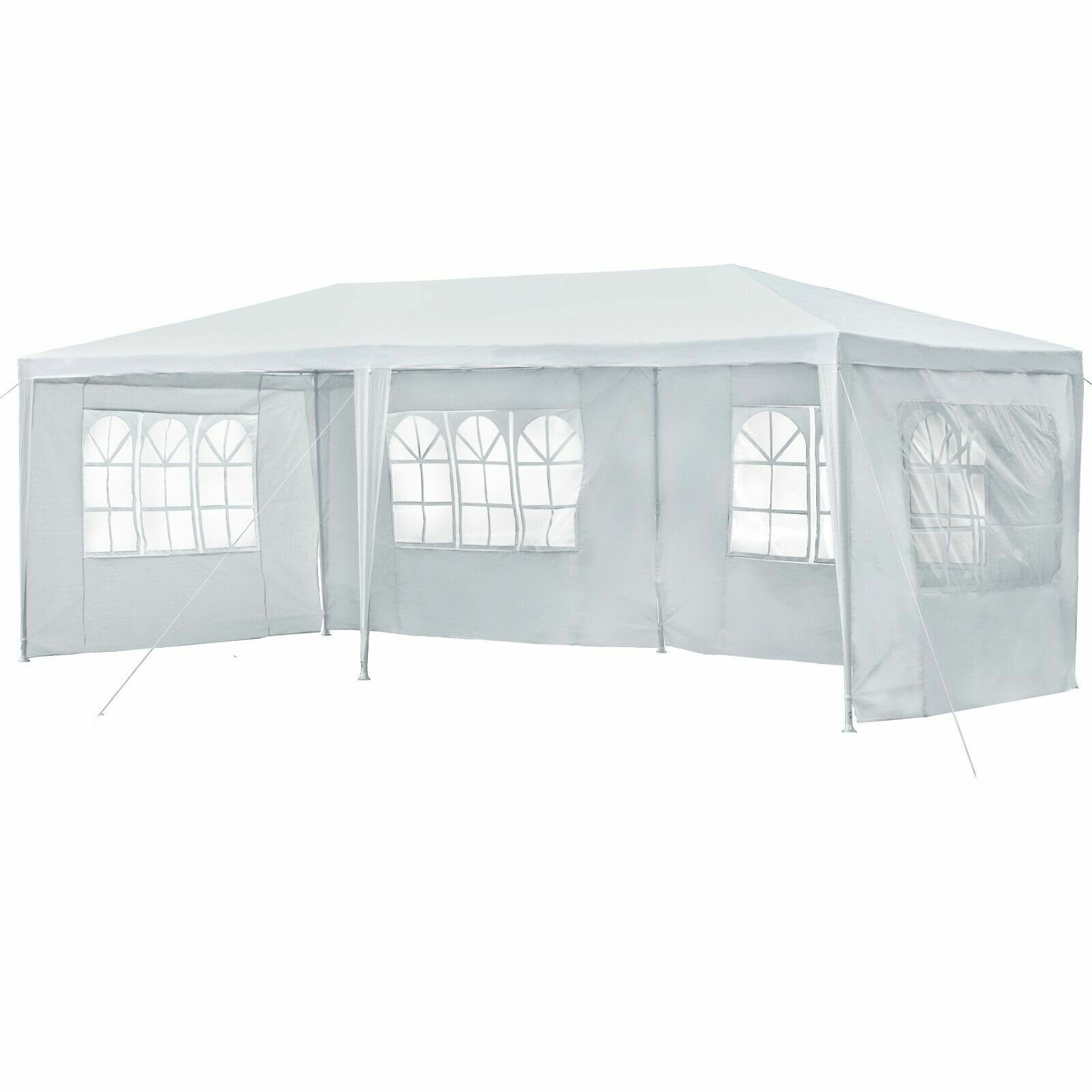 10x20ft Canopy Side Wall 210D Waterproof Gazebo Shelter Shade With Windows Outdoor Easy Party Tent Without Top
