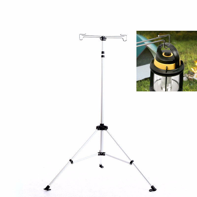 91-264cm Adjustable Tent Light Tripod Camping Light Grip Holder Lamp Hanging Stand