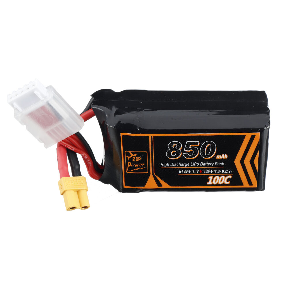 ZOP Power 14.8V 850mAh 100C 4S Lipo-batterij XT30 Plug voor RC Racing Drone