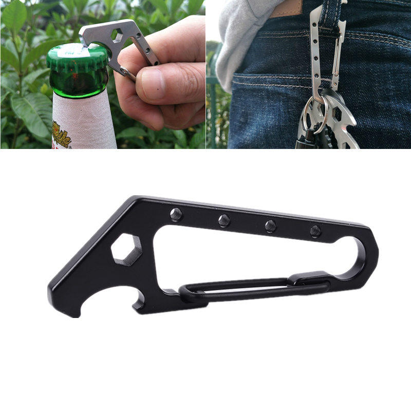Multi Tools Carabiners Tactical Pocket Keychain Buckle Outdoor Camping Survival Travel Kits