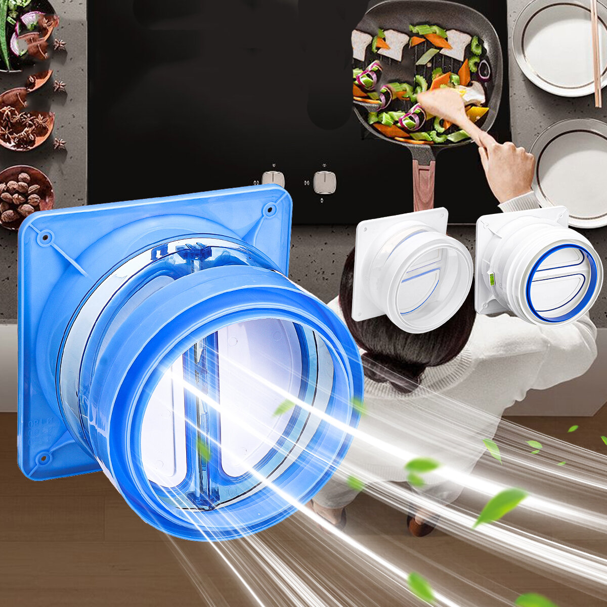 

Кухонная вытяжка Обратный клапан Универсальный Анти Контроль запаха Выход воздуха Система свежего воздуха для кухонного