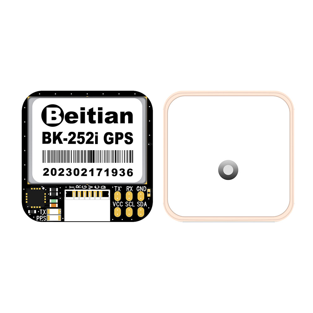 

Beitian BK-252i GPS Module With QMC5883 Compass NMEA UBX Dual Protocol M9140 Chip Ultra-low Power Drone UAV GNSS Receive