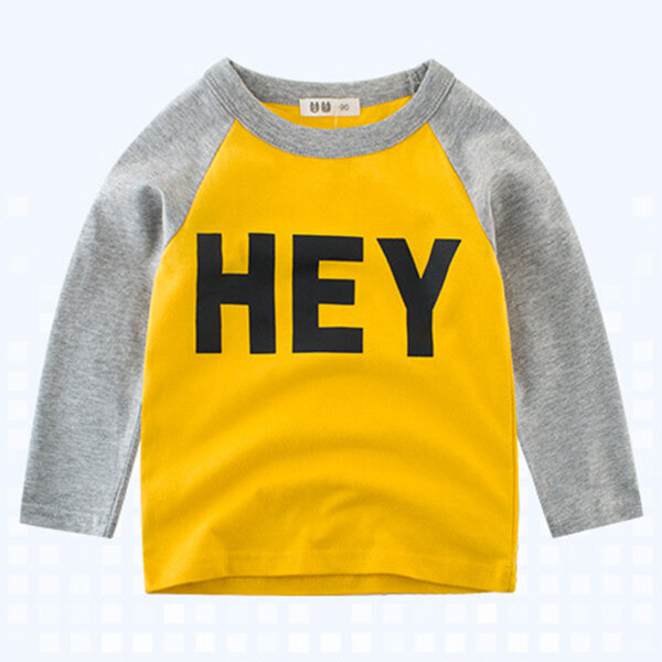 Boys Children Printed Long Sleeve T-Shirts For 3Y-12Y