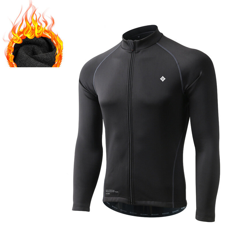 Jaqueta de ciclismo de inverno masculina MTB bicicleta camisa à prova de vento refletivo forro de lã respirável esportes roupas de mountain bike