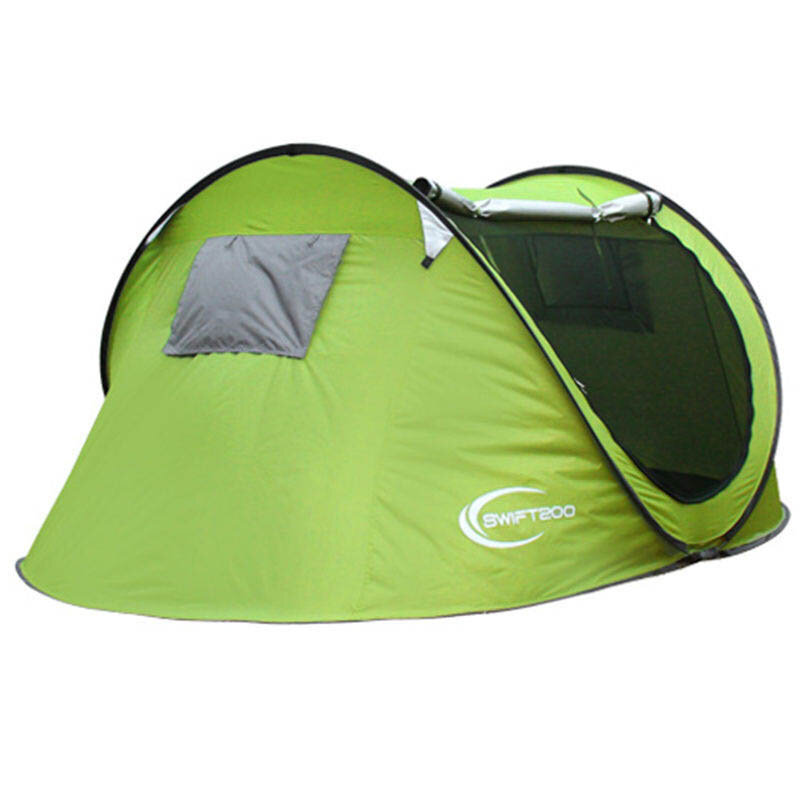 Outdoor 3-4 Persons Camping Tent Automatic Open Waterproof Single Layer Sunshade Canopy