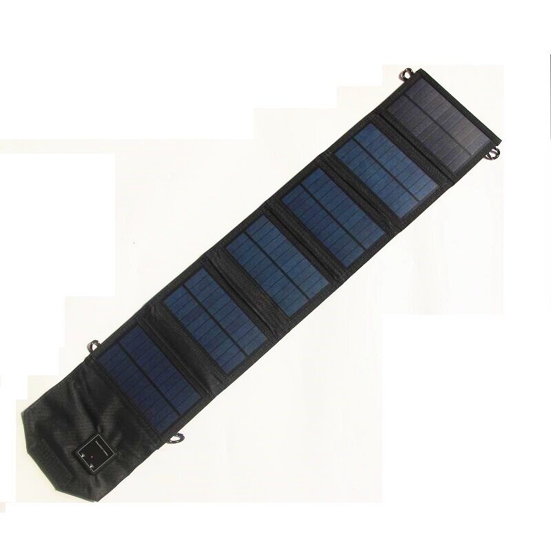 5V 15W USB solárne nabíjačky s 5 skládacími solárnymi panelmi, prenosná solárna batéria, vodotesné solárne nabíjačky batérie