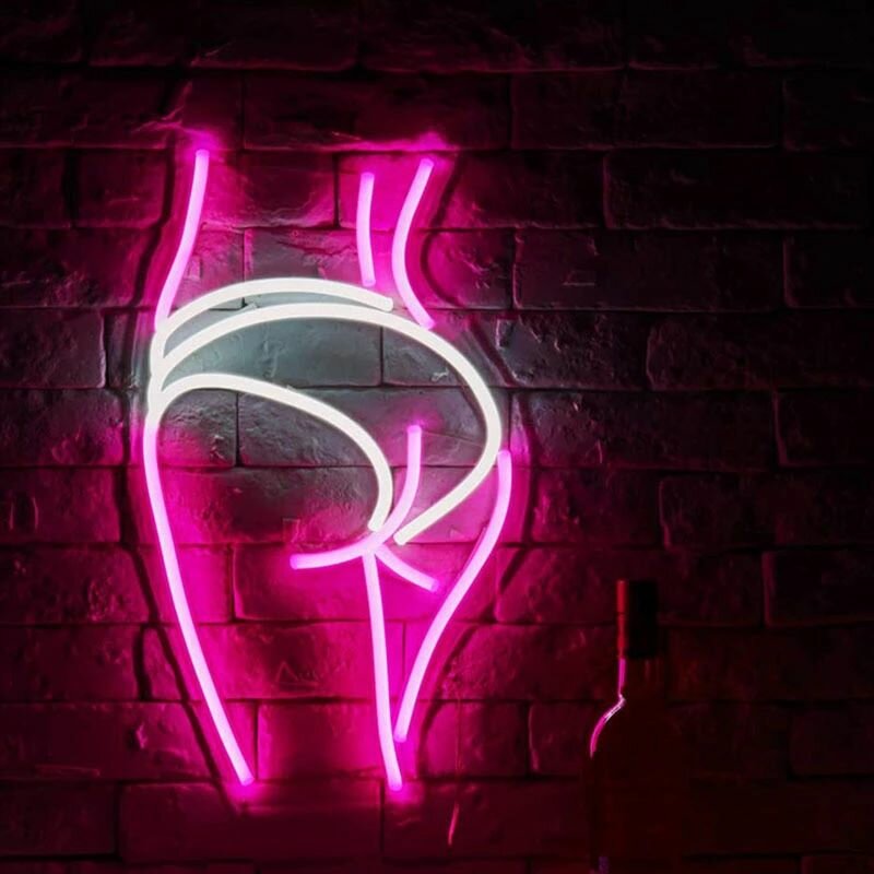 Neonlichtbord op maat geleid menselijk lichaam billen meisje visuele kunst bar club muur opknoping f