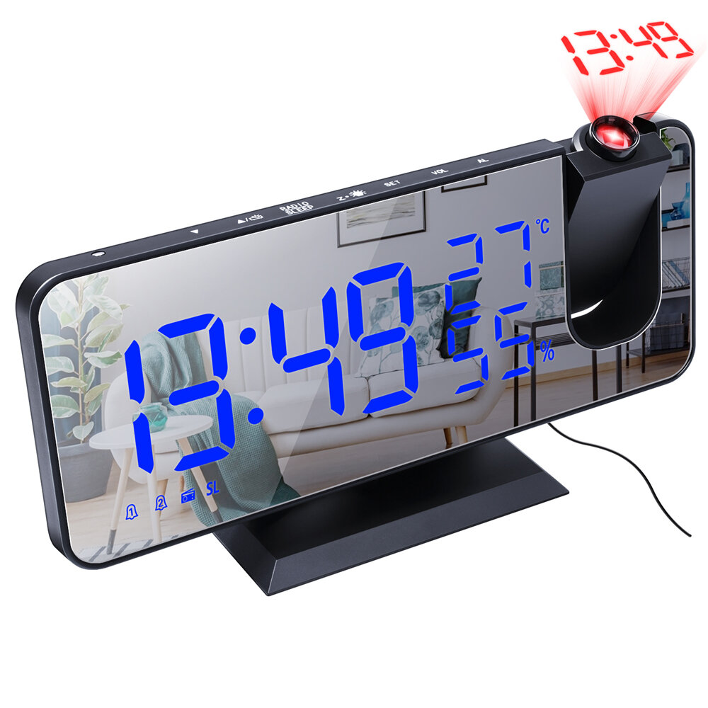 LED Mirror Alarm Clock Big Screen za $18.99 / ~75zł
