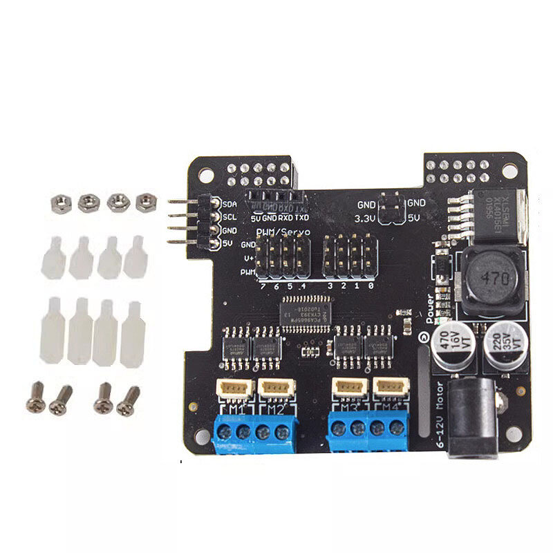 Raspberry Pi Robot Expansion Board Stepper Motor Hat 4-Way Motor WiFi Remote Control Supports Raspberry Pi 4B 3