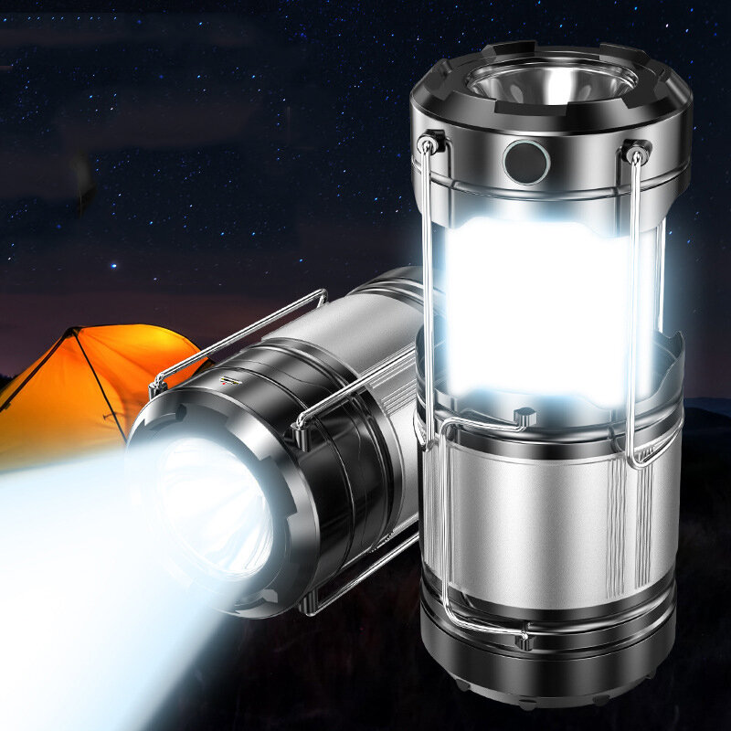IPRee® 850lm Flashlight Solar Light Super Bright LED Torch USB Charging Long Range Night Spotlight Outdoor Camping Lamp