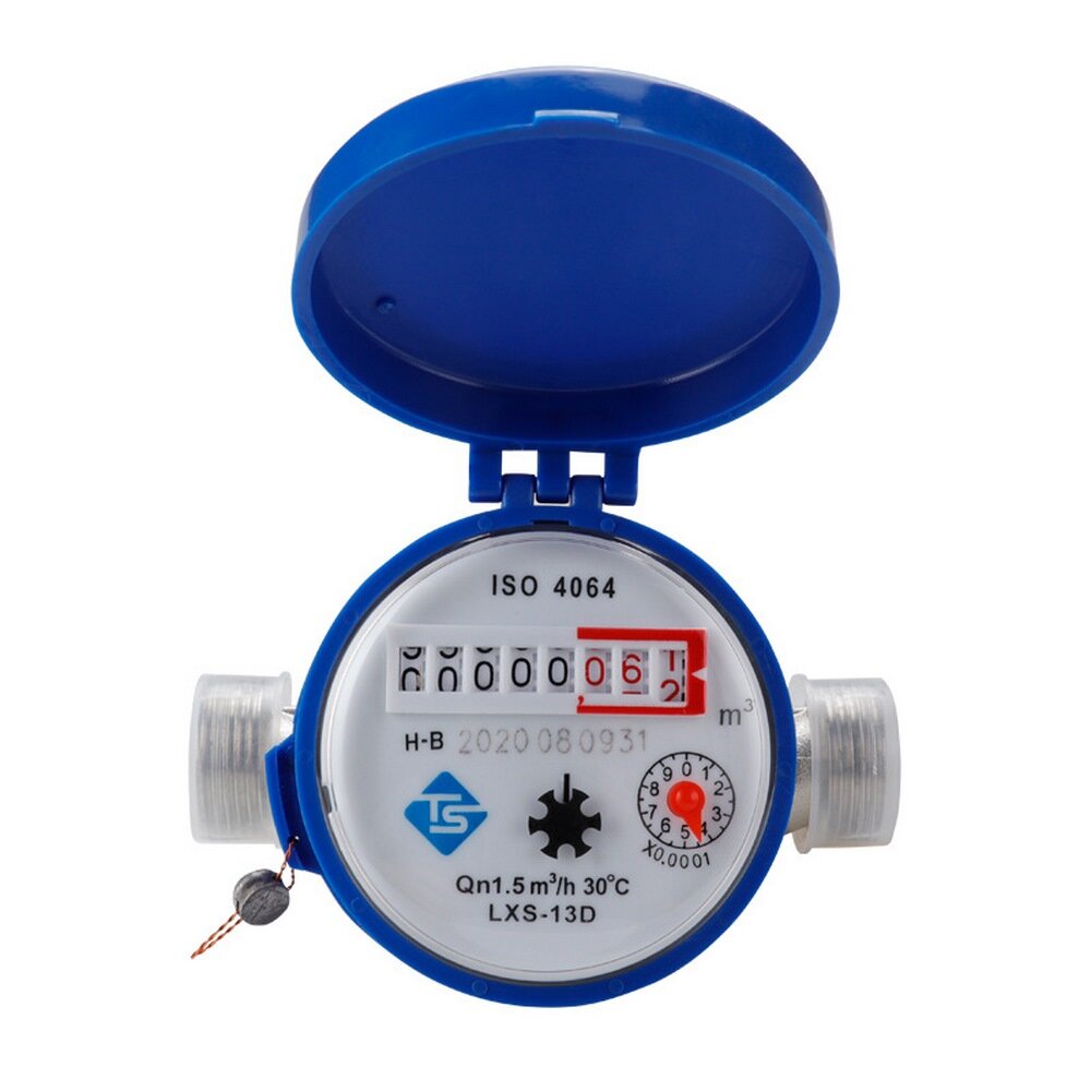 Cold Water Meter Garden Home Using with Free Fittings 360 Adjustable Mechanical Rotary Pointer Counter Water Measuring