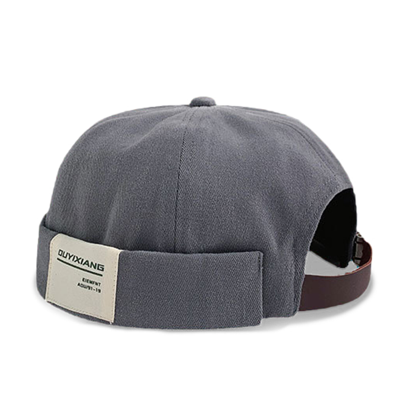 Men Cotton Letter Label Casual All-match Adjustable Brimless Beanie Landlord Caps Skull Caps