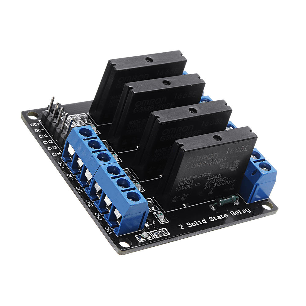 

4 Channel DC 12VRelay Module Solid State High and low Level Trigger 240V2A Geekcreit for Arduino - products that work