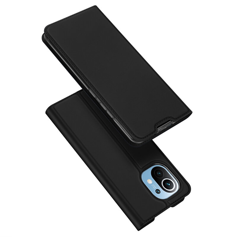DUX DUCIS voor Xiaomi Mi 11 Case Flip Magnetisch met Card Slot Stand Schokbestendig PU Lederen Besch