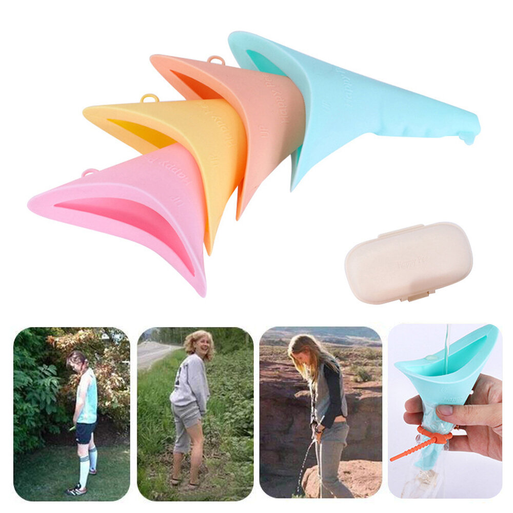 IPRee® 1 Pcs Silicone Female Urinal Toilet Stand Up Device Funnel Washable Emergency Portable with Storage Box Camping Travel Outdoor