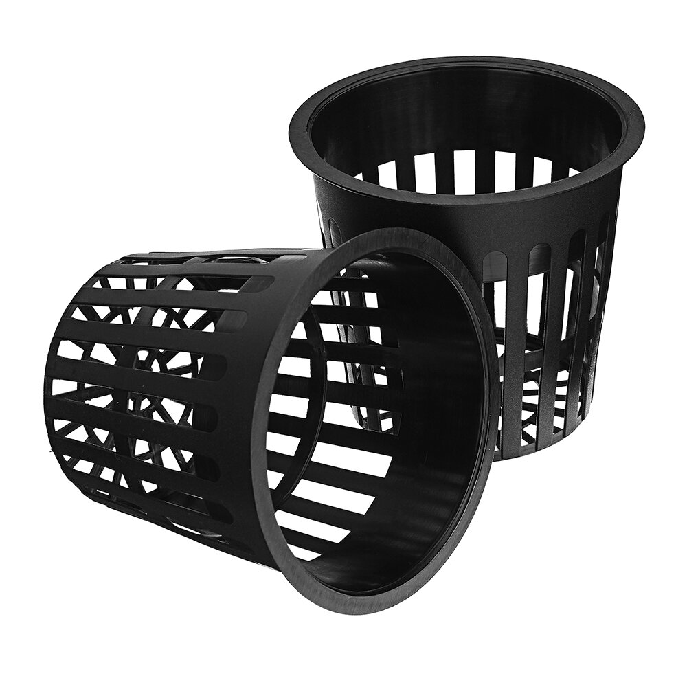 

10шт 4,3-дюймовый черный сетчатый горшок Net Hydroponic Aeroponic Flower Container Grow Pot Cup Посадка корзины