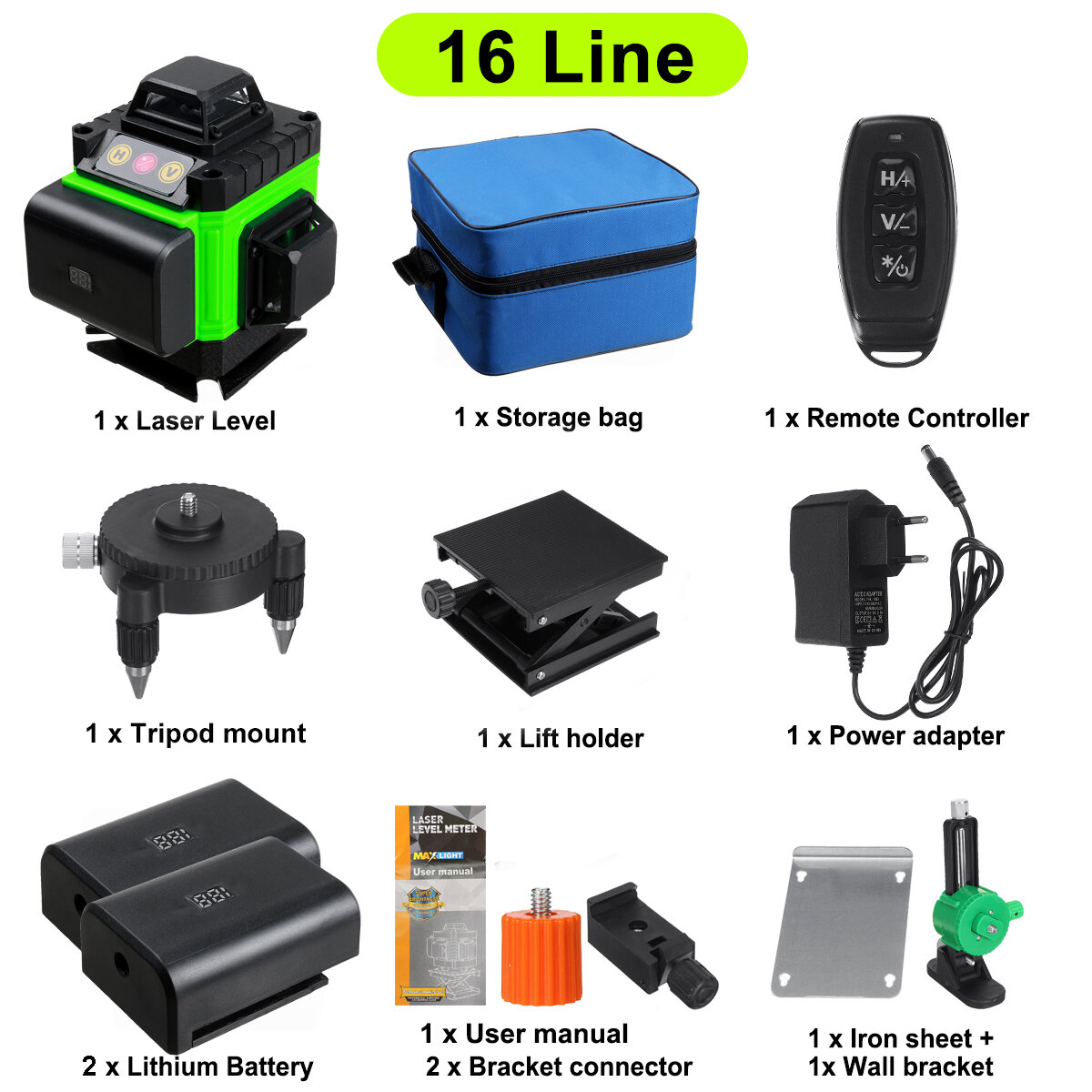 best price,lines,4d,laser,level,with,batteries,discount