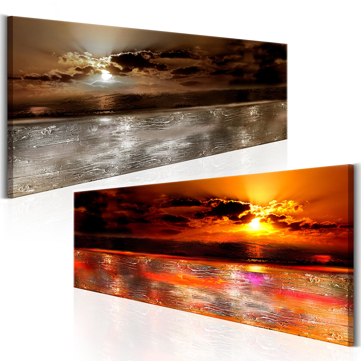 40*120/45*135cm Canvas Unframed Wall Painting Sea Sunset Hanging Pictures Modern Home Wall Decoratio