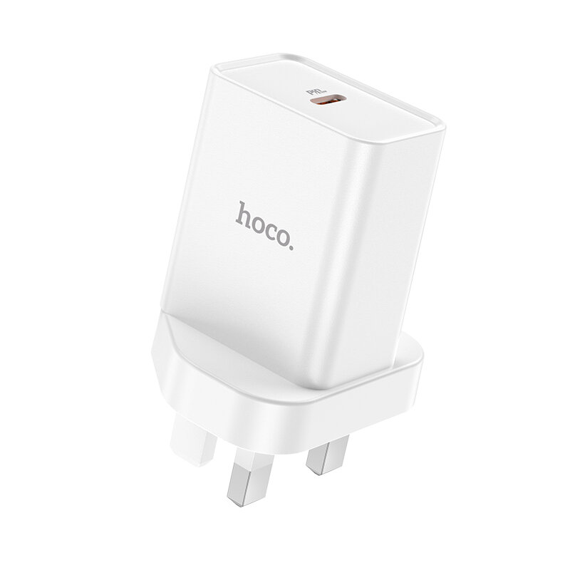 

HOCO NK6 20W Single USB-C PD Charger Fast Charging Wall Charger Adapter UK Plug For iPhone 13 Pro Max 13 Mini For DOOGEE