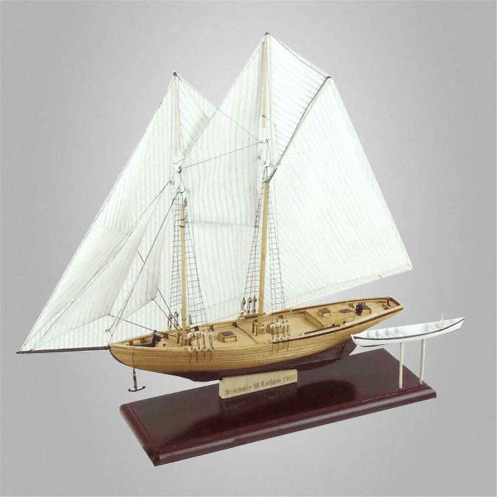 

DIY Wooden Sailboat Model Sailing Building Assembled Ship Kit Home Decoration Children Puzzle Toys Gift