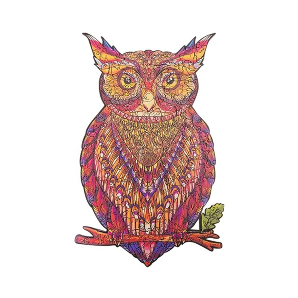 A3/A4/A5 Wooden 3D Owl Pattern Puzzle Colorful Mysterious Charming Early Education Puzzle Art Toys Gifts for Childrens A, Banggood  - buy with discount