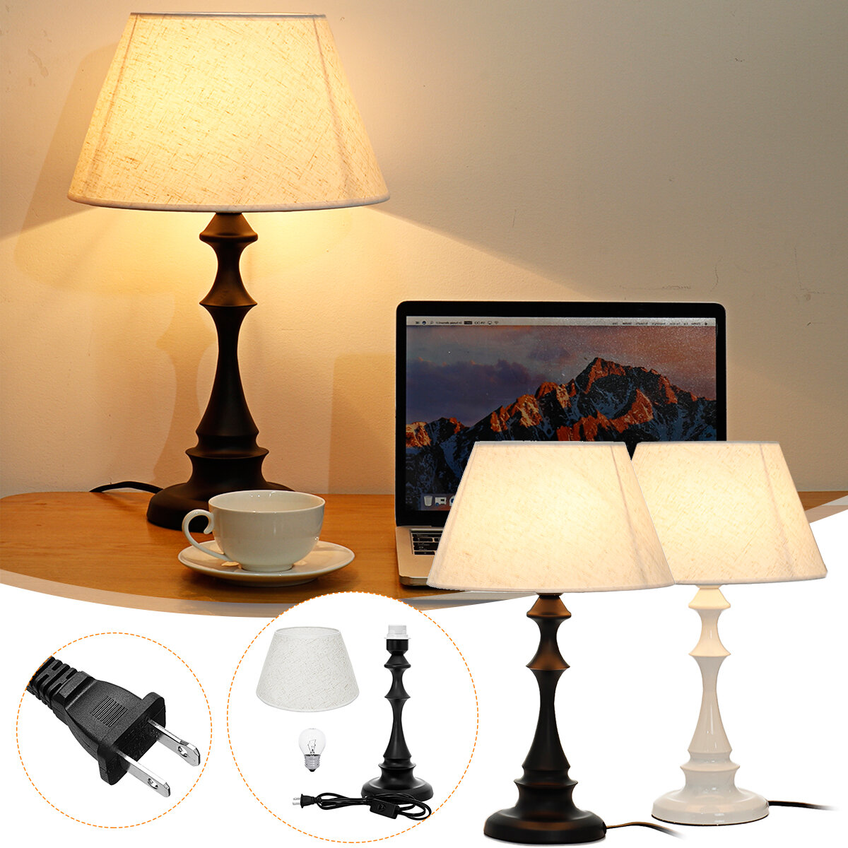 Tafellamp Bedlampje Nordic Mini LED Bureaulamp voor Slaapkamer Woonkamer Babykamer Decor