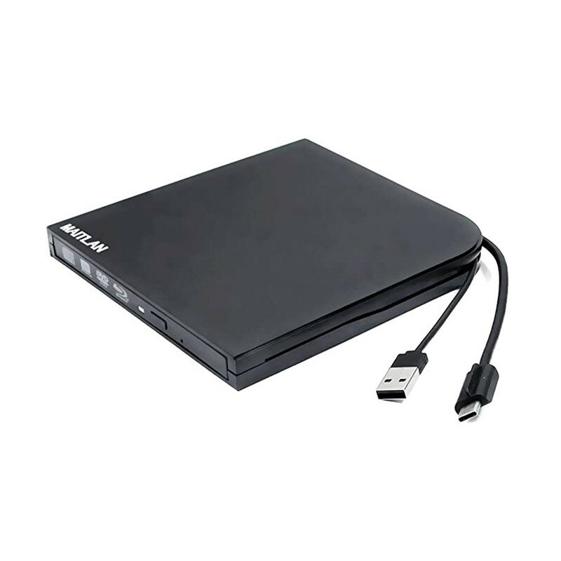 External 4K UHD HD 3D Blu-Ray Disc Player USB3.0 Type-C USB-C 2-In-1 6X BD-R BD-RE DL BDXL 100GB DVD