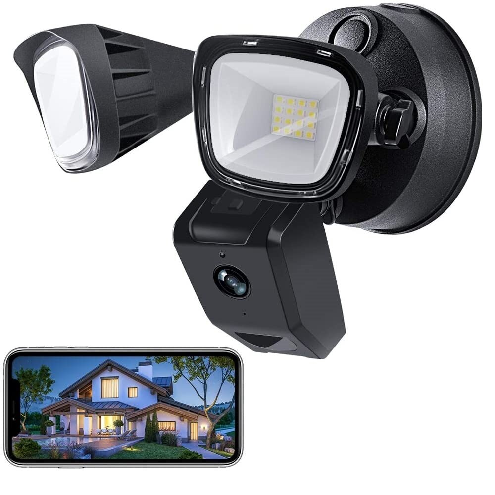 Tuya Smart 1080P HD WiFi Schijnwerper Beveiligingscamera Outdoor Thuis Binnenplaats Camera Tweericht