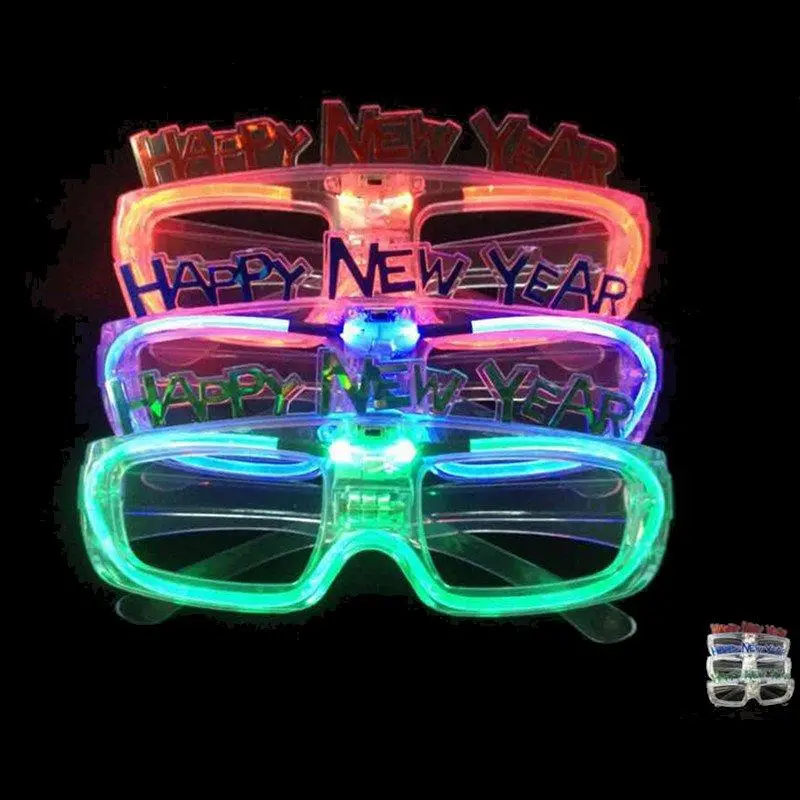 Led sunglasses goggles light up shades flashing rave glasses party blinds glowing toys