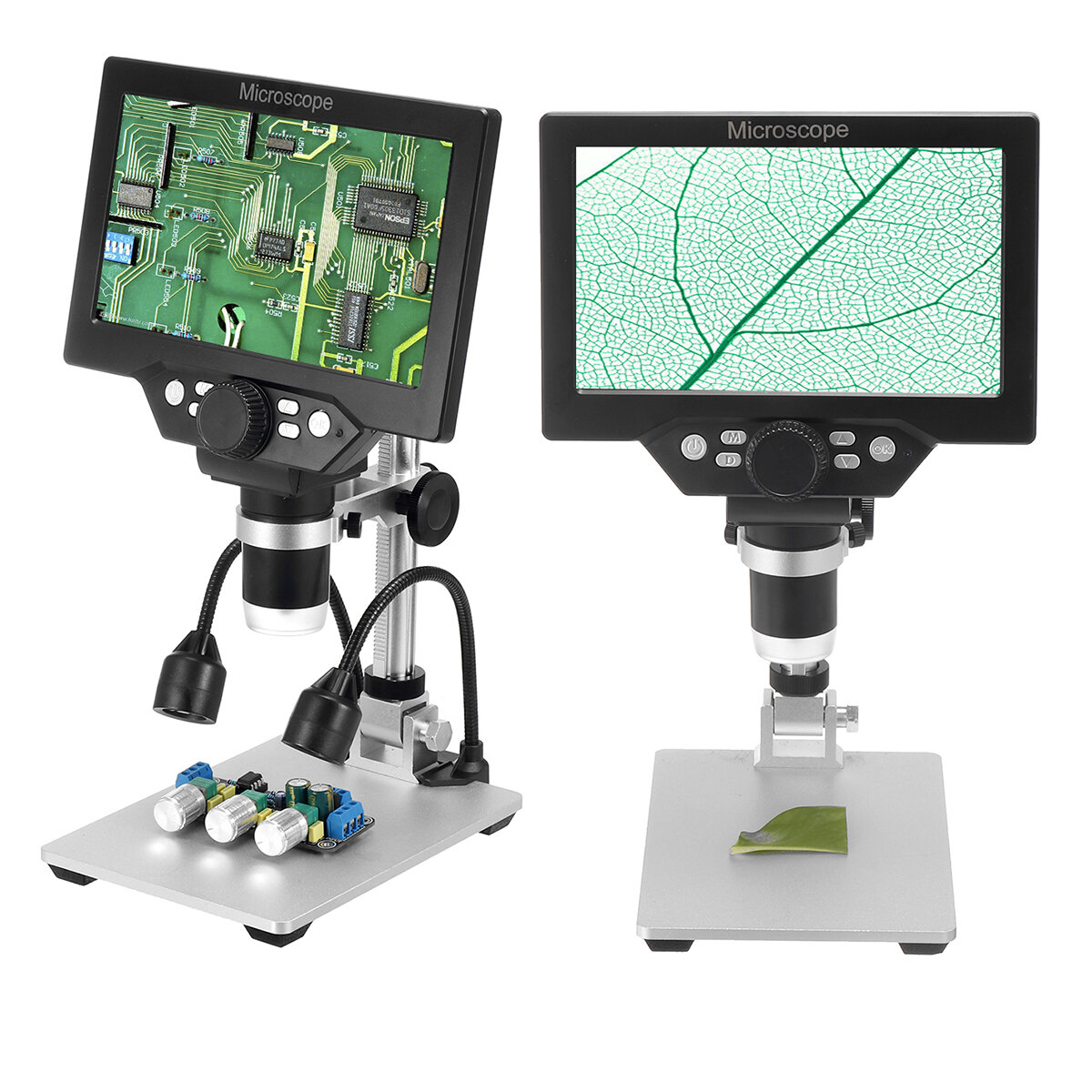 G1200 1200X 7 Inch Color Screen LCD Digital Microscope Magnifier USB Chargeable