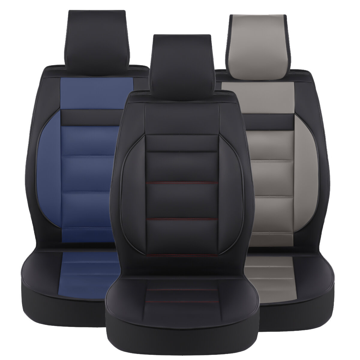 1PCS 5D Deluxe Universal Car Seat Full Cover PU Leather Cushion Non-slip Protector Mat